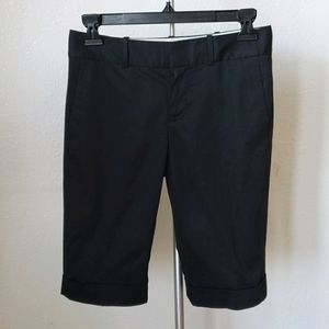 Club Monaco Women Black Long Cotton Shorts